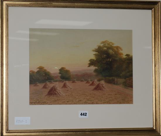 George Oyston Cornfield 25 x 35cm.